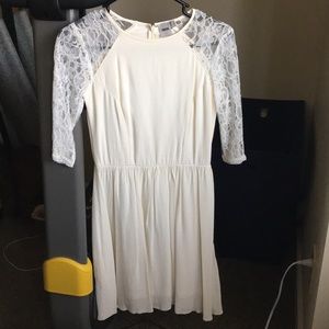 ASOS Cream and Lace Skater Dress